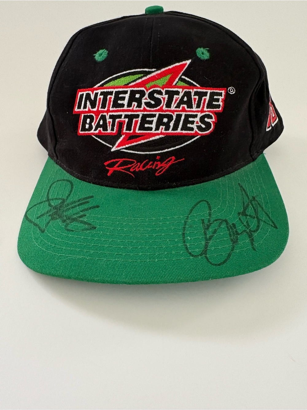 NASCAR Interstate Batteries #18 autographed Bobby Labonte Joe Gibbs Racing Hat